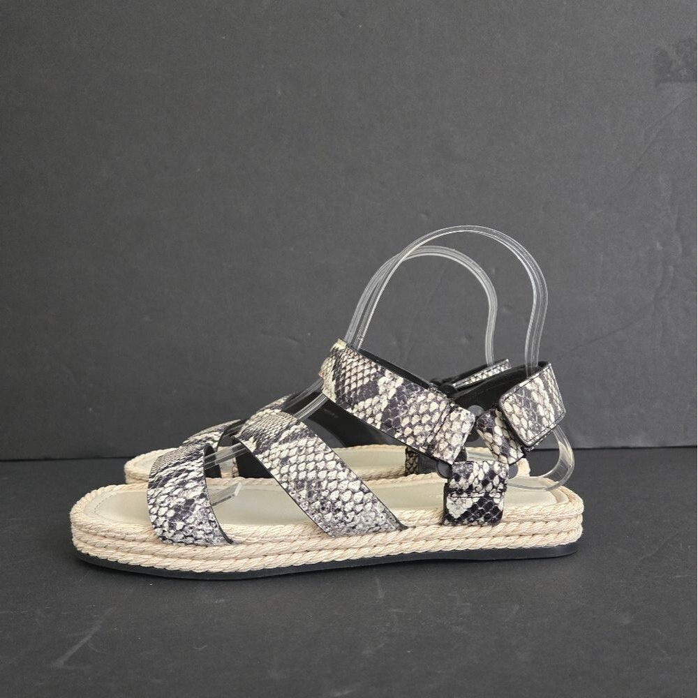 Vince Leather Espadrille Sandals Womens Size 7 - Picture 3 of 12